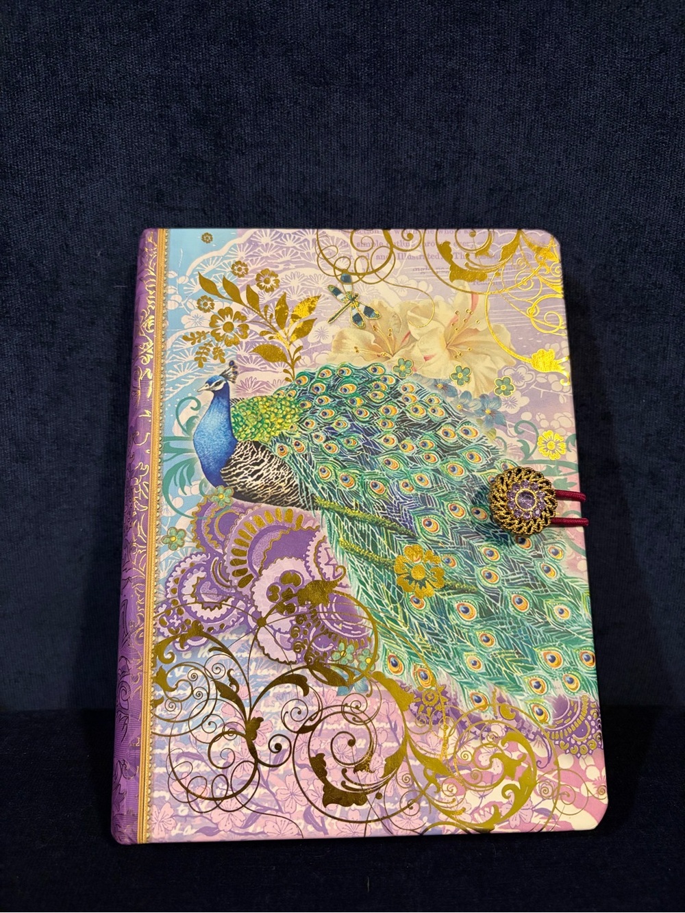 Punch Studio Peacock Hardcover Journal – 120 Ruled Sheets – New